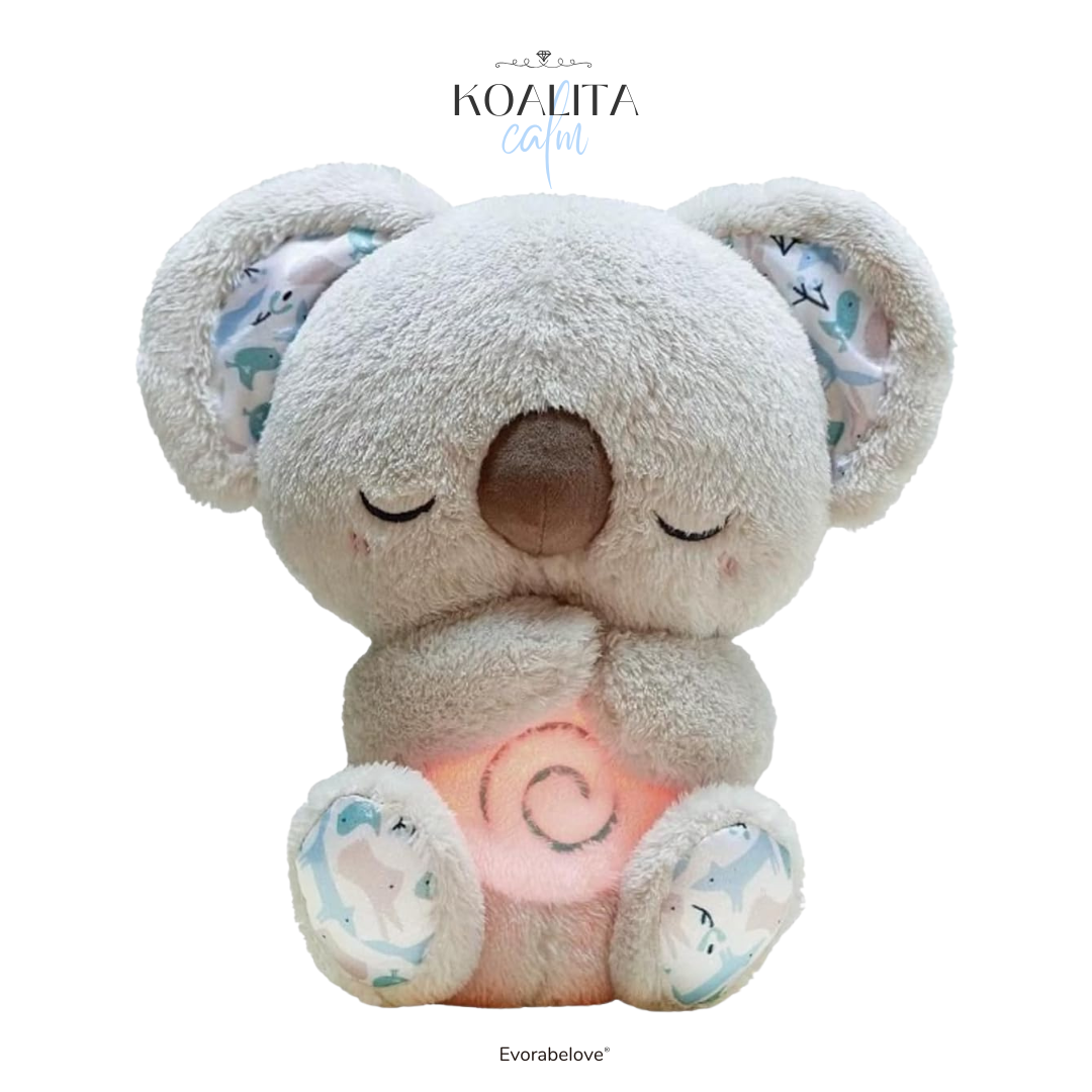 Peluche Koalita Calm con respiración y latidos para aliviar ansiedad y mejorar el sueño. Ideal para niños y adultos.