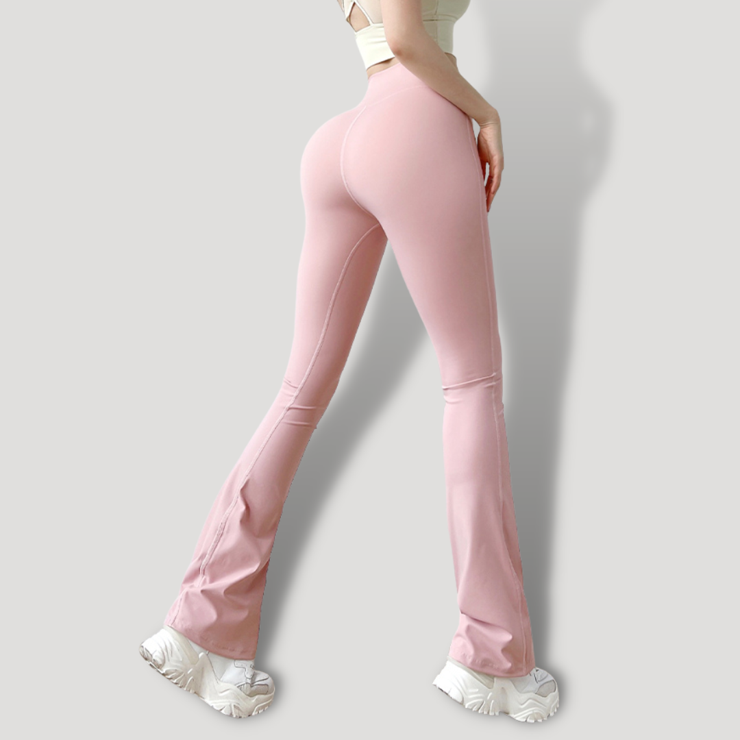 Molikka flared leggings in pink - Rotate